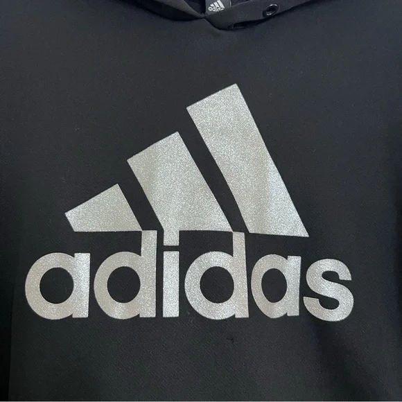 Adidas Glitter Logo Pullover Hoodie - Picture 2 of 6